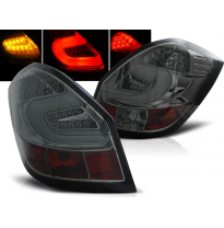 Pilotos Traseros Led Skoda Fabia Ii 07- 06.14 Ahumado Led Bar