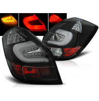 Pilotos Traseros Led Skoda Fabia Ii 07- 06.14 Negro Led Bar