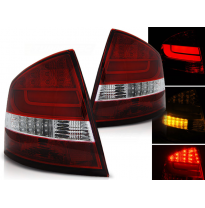 Pilotos Traseros Led Skoda Octavia Ii Sedan 03.04- Rojo/Blanco Led Bar