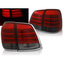 Pilotos Led Toyota Land Cruiser Fj200 07-15 Rojo Ahumados Led