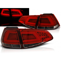Pilotos Traseros Led Vw Golf 7 13- Rojo/Blanco Led Bar