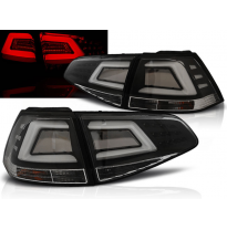 Pilotos Traseros Led Vw Golf 7 13- Negro Led Bar