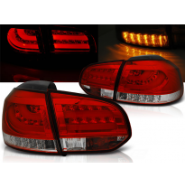 Pilotos Traseros Led Vw Golf 6 10.08-12  Rojo/Blanco Led Bar