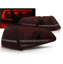Pilotos Traseros Led Vw Golf 7 13- Rojo Ahumado Intermitentes Dinamicos R Look
