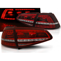 Pilotos Traseros Led Vw Golf 7 13- Rojo/Blanco Led Gti Look