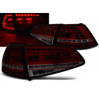 Pilotos Traseros Led Vw Golf 7 13- Rojo Ahumado Led Gti Look
