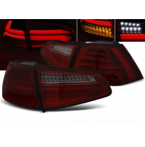 Pilotos Traseros Led Vw Golf 7 13- Rojo Ahumado Led Bar