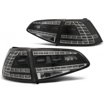 Pilotos Traseros Led Vw Golf 7 13-17 Black Led Gti Look-Intermitente Dinamico