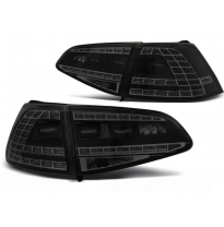Pilotos Traseros Led Vw Golf 7 13-17 Black Smoke Led Gti Look-Intermitente Dinamico