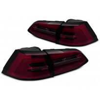 PILOTOS TRASEROS LED AHUMADOS ROJOS INTERMITENTE DINAMICO aptos para VW GOLF 7 13-17 SW