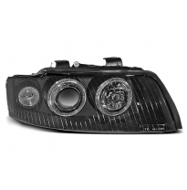 Faros Delanteros Angel Eyes Audi A4 10.00-10.04 Fondo Negro