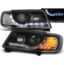 Faros Delanteros Luz Diurna Audi 100 C4 12.90-06.94 Fondo Negro