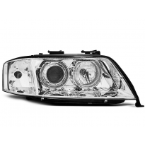 Faros Delanteros Angel Eyes Audi A6 05.97-09.99 Angel Eyes Cromados Xenon
