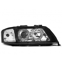 Faros Delanteros Angel Eyes Audi A6 05.97-09.99 Fondo Negro Xenon