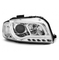 Audi A3 8p 05.03-03.08 Led Faros Delanteros Luz Diurna Tube Lights Cromado Faros Delanteros Luz Diurna Tru Drl Ece-R87