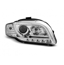 Audi A4 B7 11.04-03.08 Faros Delanteros Luz Diurna Tube Lights Cromado Faros Delanteros Luz Diurna Tru Drl Ece-R87