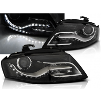 Faros Delanteros Luz Diurna Audi A4 B8 04.08- 11 Tru Drl Ece-R87 Negro
