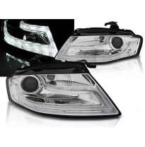 Faros Delanteros Luz Diurna Audi A4 B8 04.08-11 Tru Drl Ece-R87 Cromado
