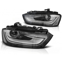 Faros Delanteros Audi A4 B8 12-15 Black Led