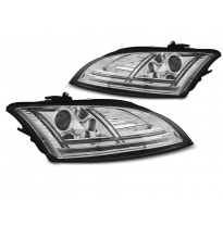 Faros Delanteros Xenon Luz Diurna Cromado Intermitente Dinamico Para Audi Tt 10-14 8j Con Afs