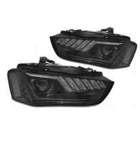 FAROS XENON LED NEGRO para AUDI A4 B8 12-15 con intermitente dinamico