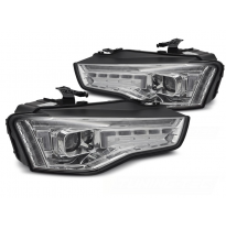 FAROS DE XENÓN LED CROMADOS Intermitente Dinamico para AUDI A5 11-16