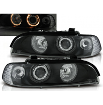 Faros Delanteros Angel Eyes Bmw E39 09.95-06.03 Fondo Negro