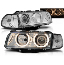 Faros Delanteros Angel Eyes Bmw E38 06.94-08.98 H7/H7 Cromados