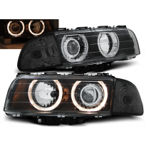 Faros Delanteros Angel Eyes Bmw E38 06.94-08.98 H7/H7 Fondo Negro