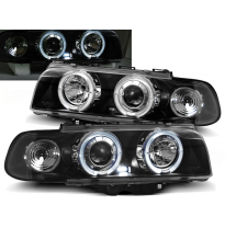 Faros Delanteros Angel Eyes Bmw E38 06.94-08.98 Fondo Negro