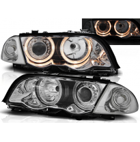 Faros Delanteros Angel Eyes Bmw E46 05.98-08.01 S/T Cromados