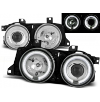 Faros Delanteros Angel Eyes Bmw E32/E34 Cromados