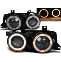 Faros Delanteros Angel Eyes Bmw E32/E34 Fondo Negro