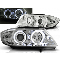 Faros Delanteros Angel Eyes Bmw E90/E91 03.05-08.08 Cromados Ccfl