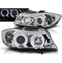 Faros Delanteros Angel Eyes Bmw E90/E91 03.05-08.08 Cromados
