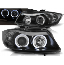 Faros Delanteros Angel Eyes Bmw E90/E91 03.05-08.08 Fondo Negro
