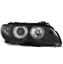 Faros Delanteros Angel Eyes Bmw E46 04.03-06 Coupe Cabrio Fondo Negro