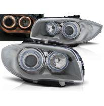 Faros Delanteros Angel Eyes Bmw 1 E87/E81 04-11 Cromado