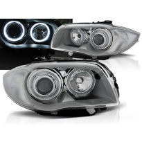Faros Delanteros Angel Eyes Bmw 1 E87/E81 04-11 Cromado