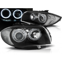 Faros Delanteros Angel Eyes Bmw 1 E87/E81 04-11 Negro