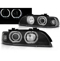 Faros Delanteros Angel Eyes Bmw E39 09.95-06.03 Angel Eyes Led  H7/H7 Negro