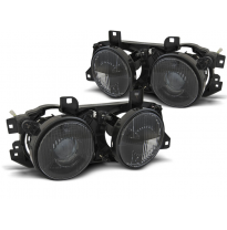 Faros Delanteros Negro Para Bmw E32/E34