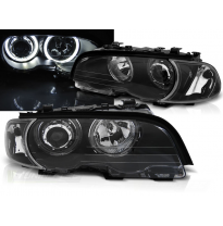 Faros Delanteros Angel Eyes Bmw E46 04.99-03.03 Coupe Cabrio Angel Eyes Led Negro