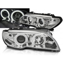 Faros Delanteros Angel Eyes Bmw E46 04.03-06 Coupe Cabrio Angel Eyes Ccfl Cromado