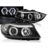 Faros Delanteros Angel Eyes Bmw E90/E91 03.05-08.08 Angel Eyes Ccfl Negro