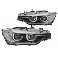FAROS DELANTEROS BMW F30/F31 10.11 - 05.15 U-TYPE NEGRO