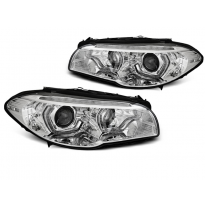 Faros Delanteros Xenon Angel Eyes Led Drl Cromado Intermitente Dinamico Para Bmw F10/F11 10-13