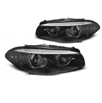 FAROS DE XENON AFS ANGEL EYES LED DRL NEGRO para BMW F10/F11 10-13 con intermitente dinamico