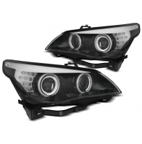 FAROS DE XENÓN D2S CCFL OJOS DE ÁNGEL INDICADOR LED NEGRO compatible con BMW E60/E61 03-04