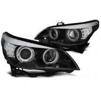 FAROS DE XENÓN D1S OJOS DE ÁNGEL INDICADOR LED NEGRO compatible con BMW E60/E61 05-07